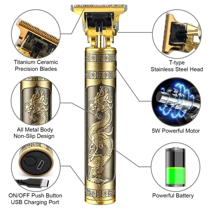 PROFESSIONAL T9 Vintage Hair Trimmer For Men