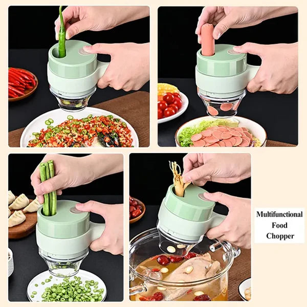 4 in 1 - Electric Vegetable Cutter | Rechargeable