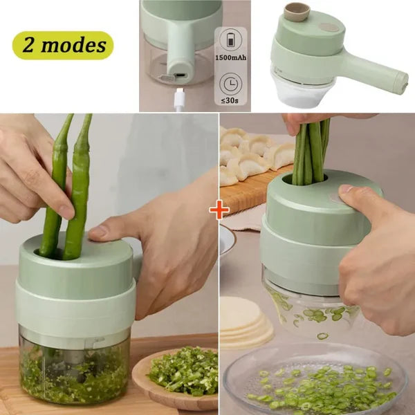 4 in 1 - Electric Vegetable Cutter | Rechargeable