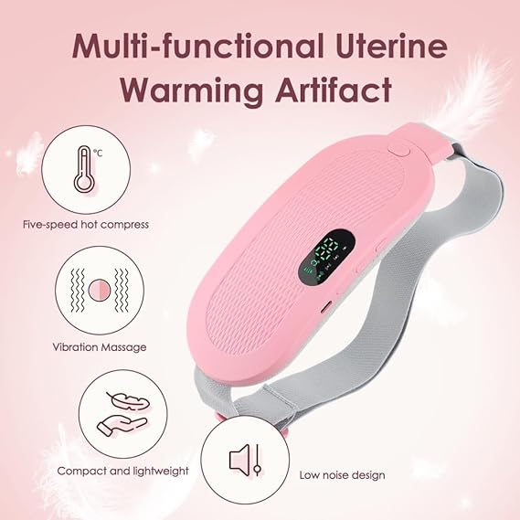 New Period Cramp Relief Electric Heating Belt Massager
